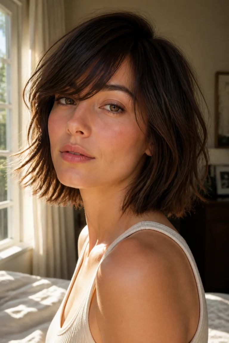 20 Choppy Lobs With Side Bangs to Try