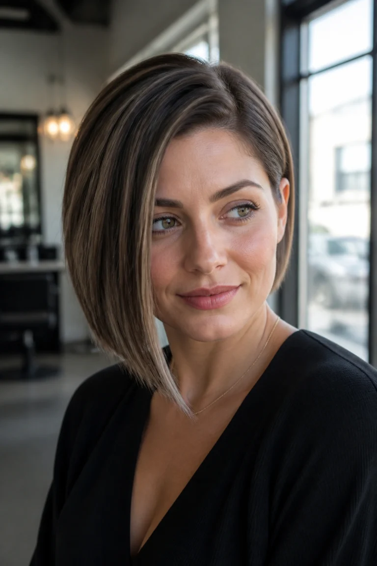 15 Asymmetrical Bobs for Round Faces