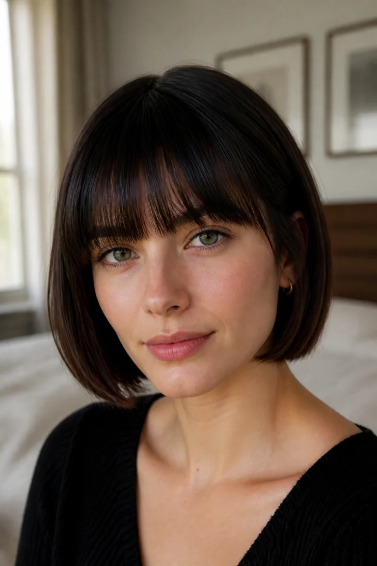 15 Bluntcut Chin Length Bobs With Bangs
