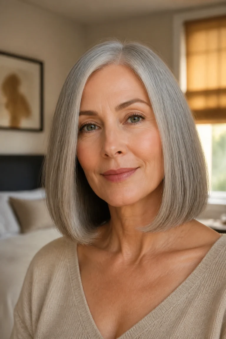 22 Shoulder Length Haircuts for Women Over 40