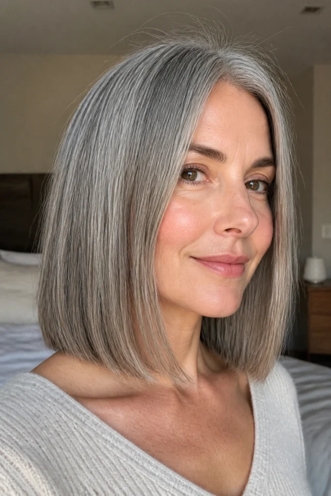 25 Shoulder Length Haircuts for Women Over 40