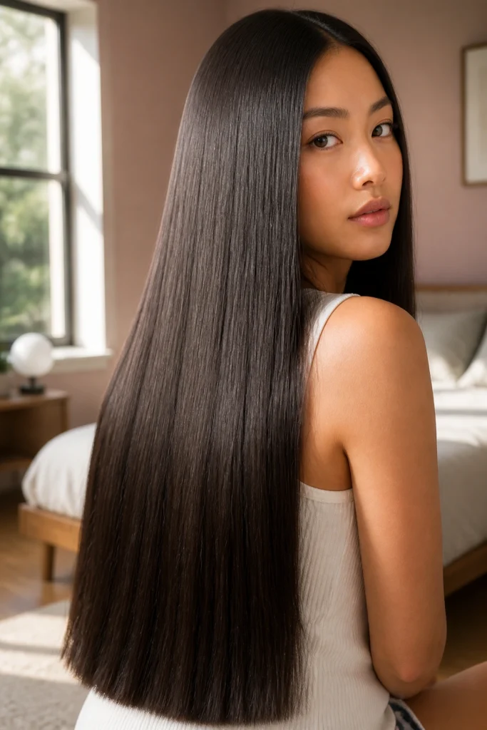 15 One Length Long Haircuts for Straight Hair