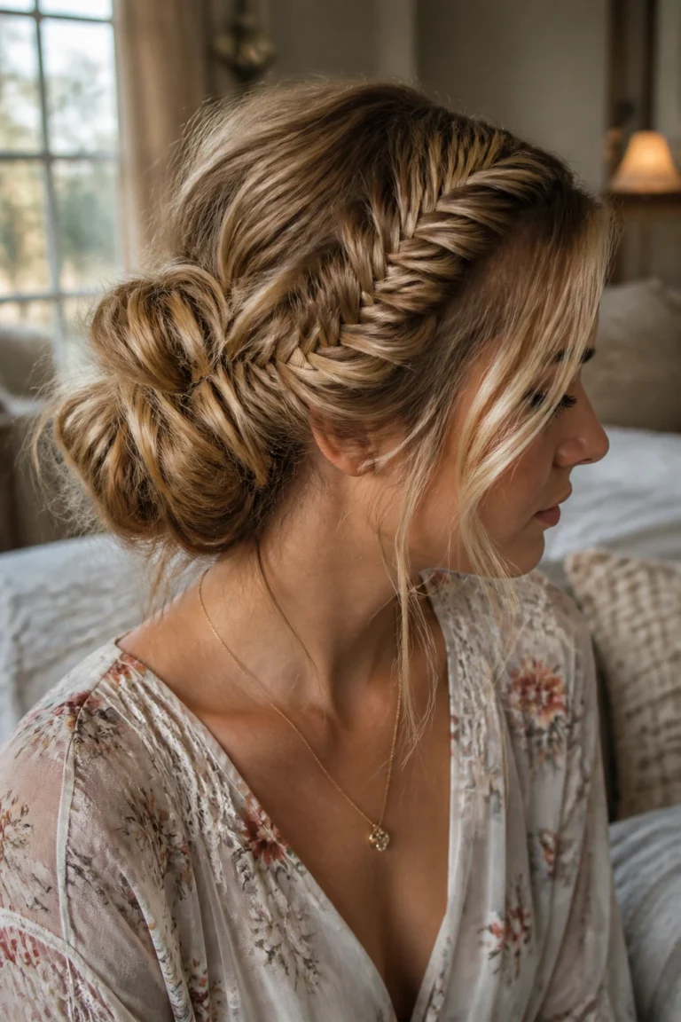 15 Fishtail Bun Hairstyles for Long Hair