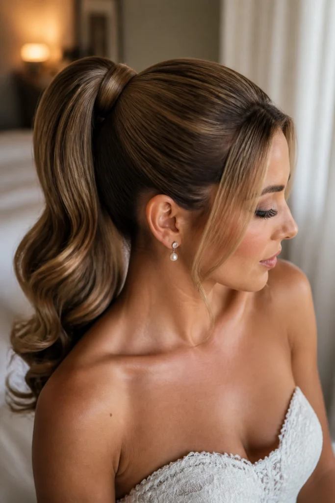22 Wedding Ponytail Hairstyles for Brides