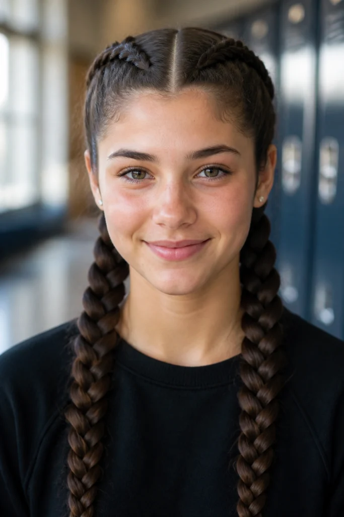 18 Double Dutch Braid Hairstyles for School