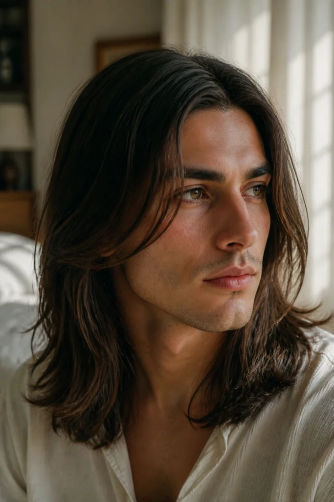 15 Long Straight Hairstyles for Men