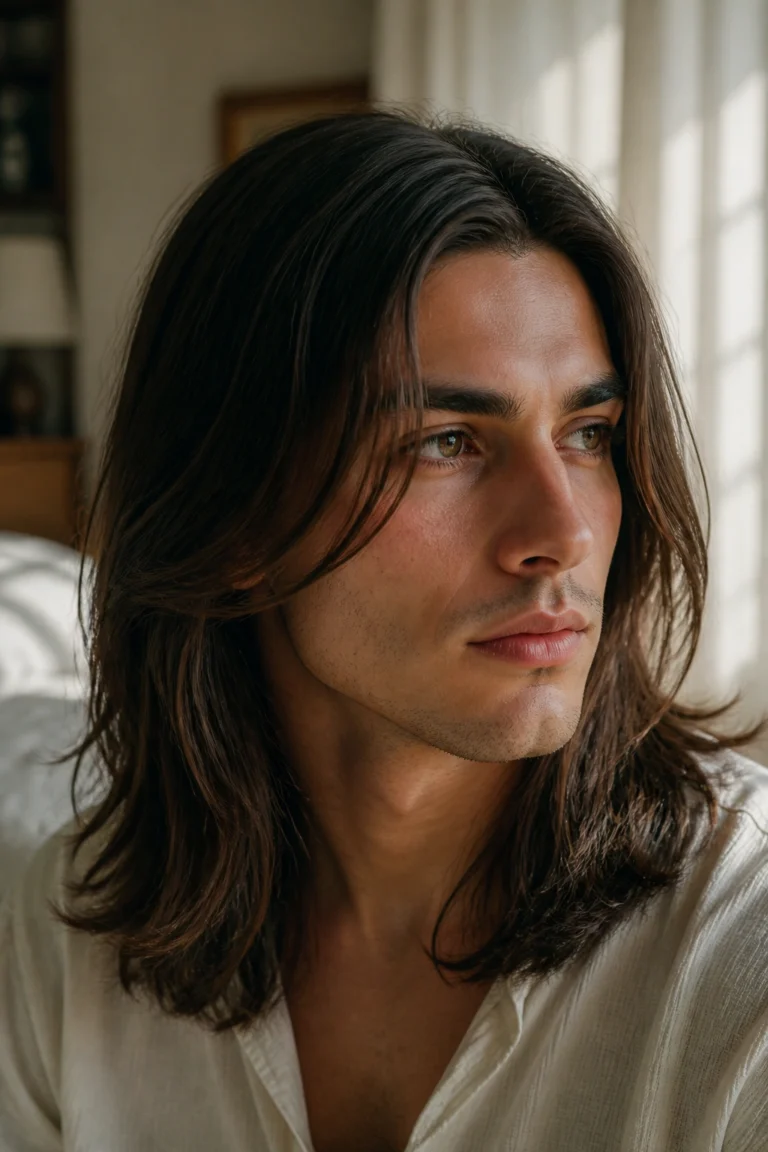15 Long Straight Hairstyles for Men