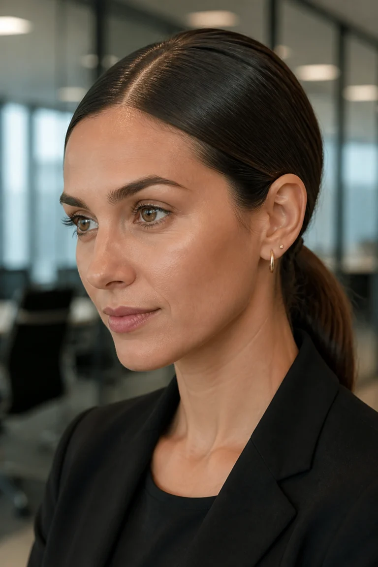 15 Low Ponytail Styles for Work Days