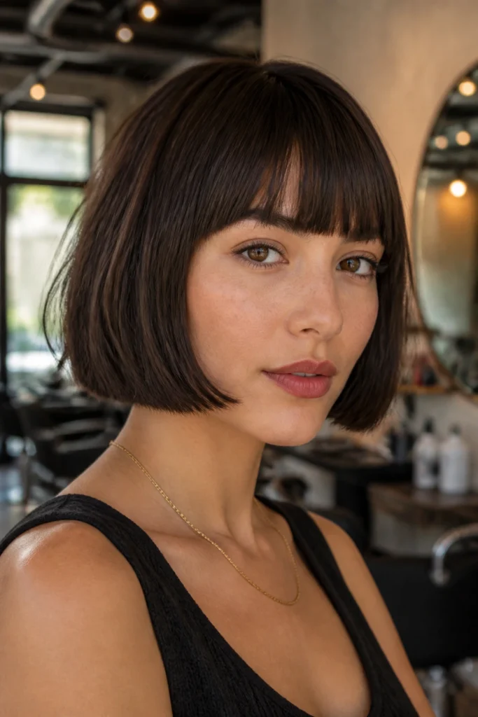 20 Medium French Bobs With Bangs to Try