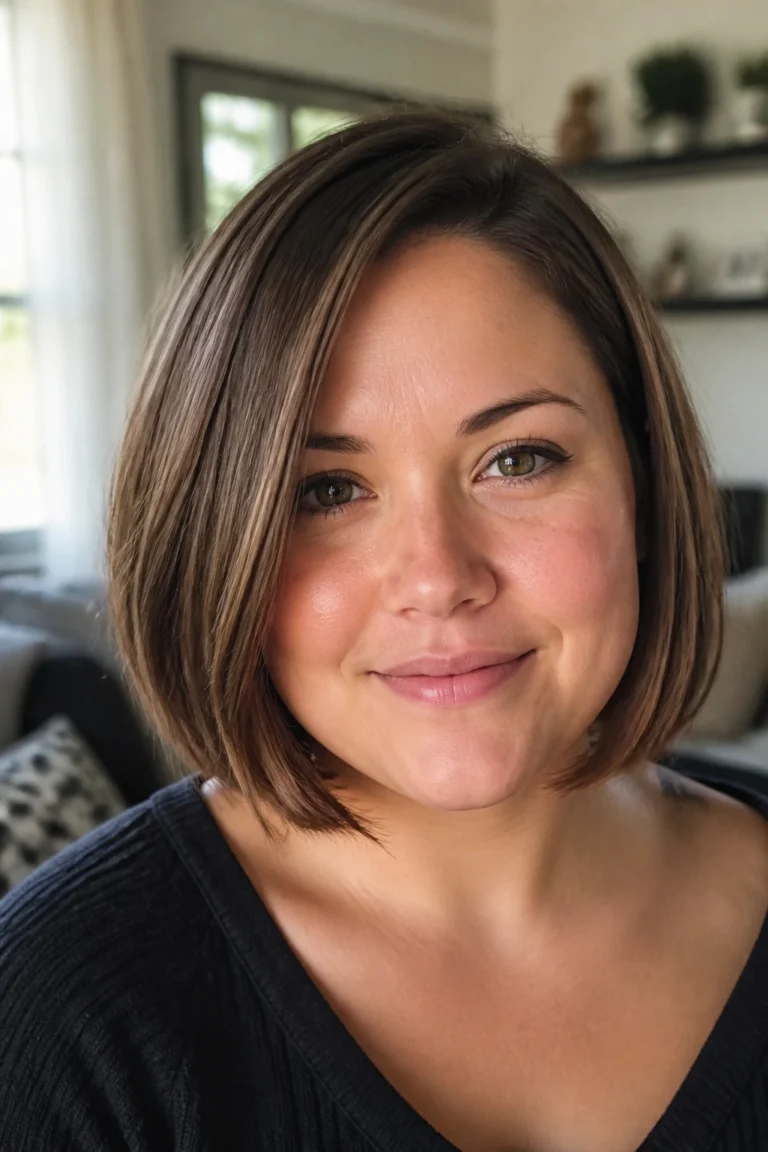 20 Short Haircuts Without Bangs for Round Faces