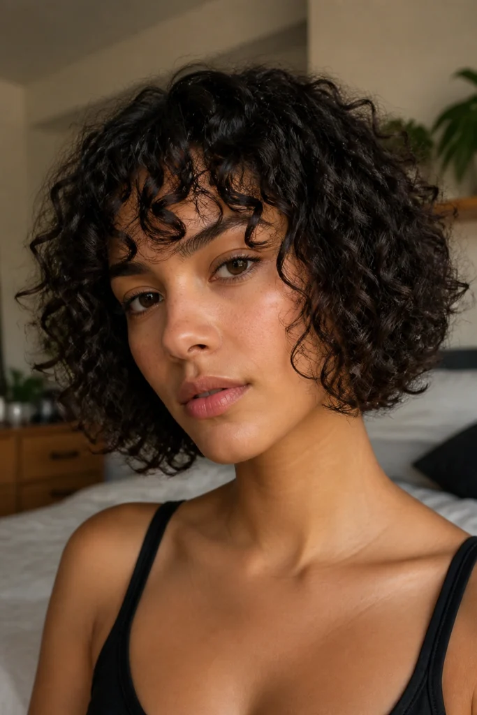 18 Curly Bob Hairstyles for 3b Hair With Bangs