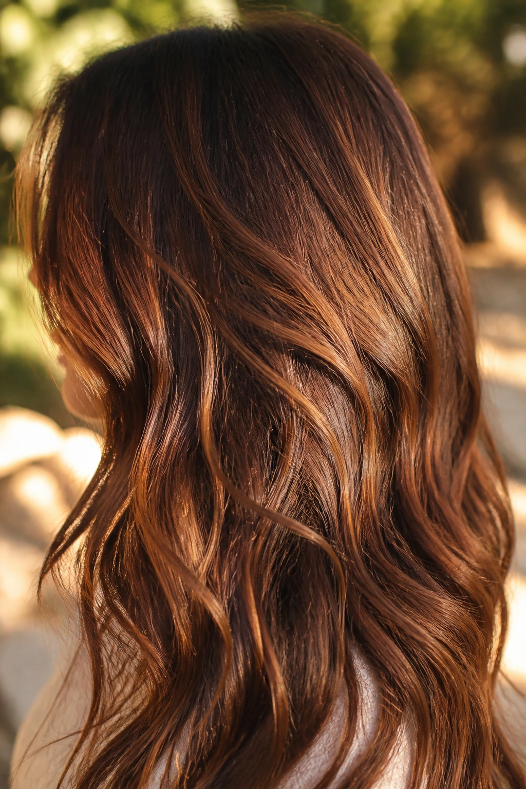Brunette with cinnamon spice warmth and dimension