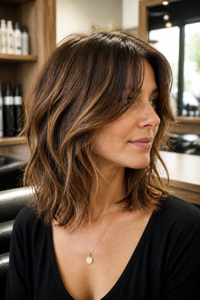 20 Medium Length Layered Haircuts for Wavy Hair