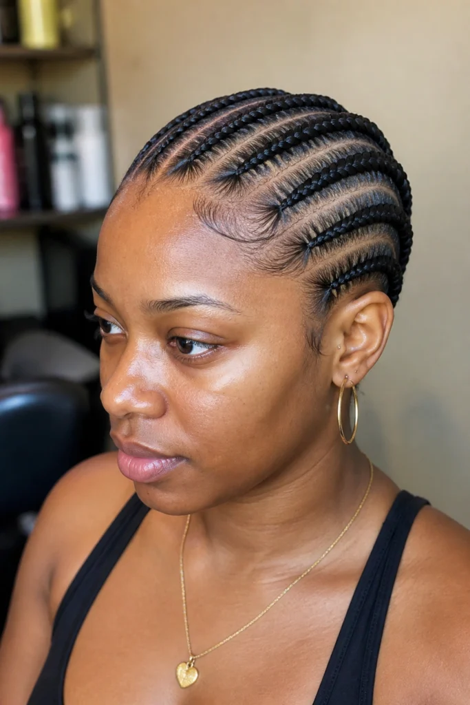 18 Straight Back Cornrow Styles for Natural Hair