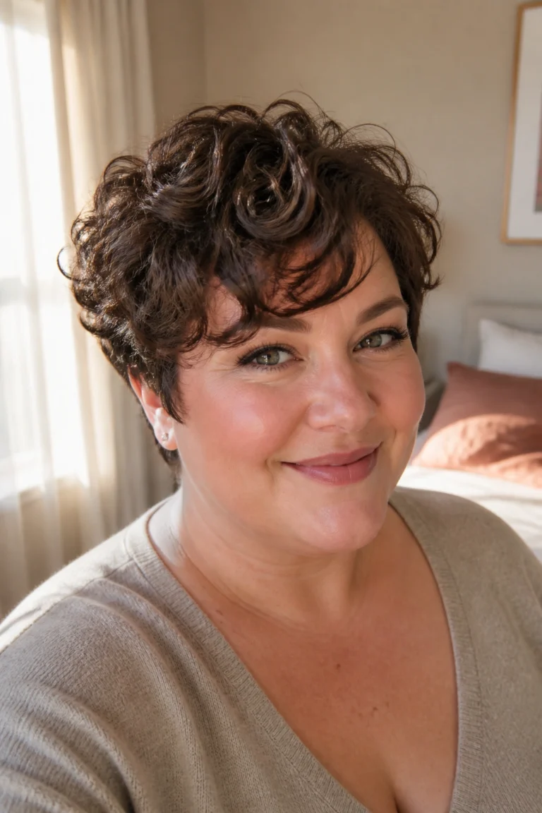 20 Short Curly Hairstyles for Plus Size Women