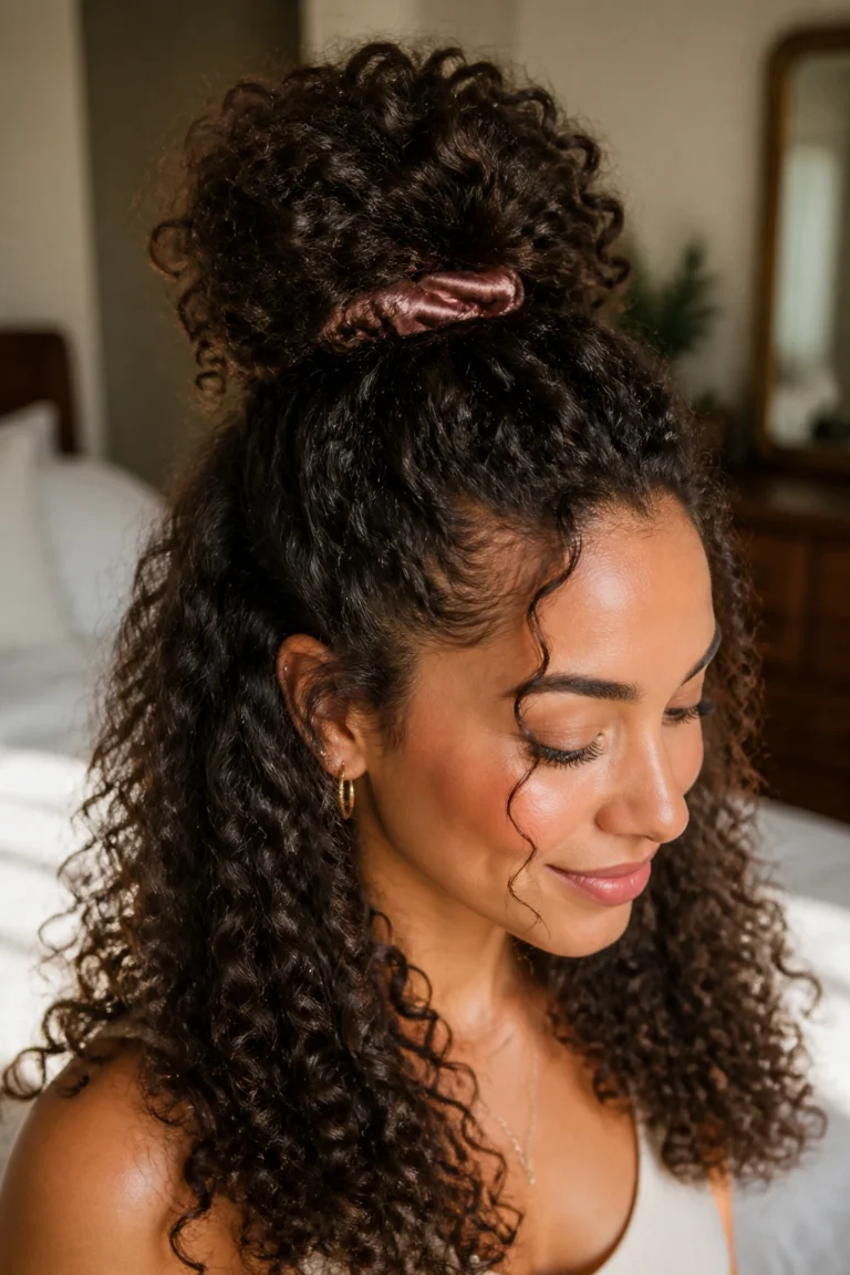 15 Half Up Half Down Styles for Curly Hair