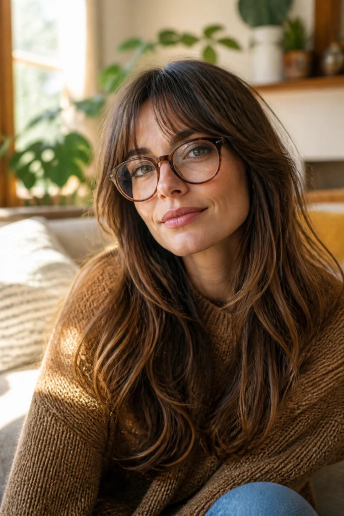 15 Long Hairstyles That Work With Glasses