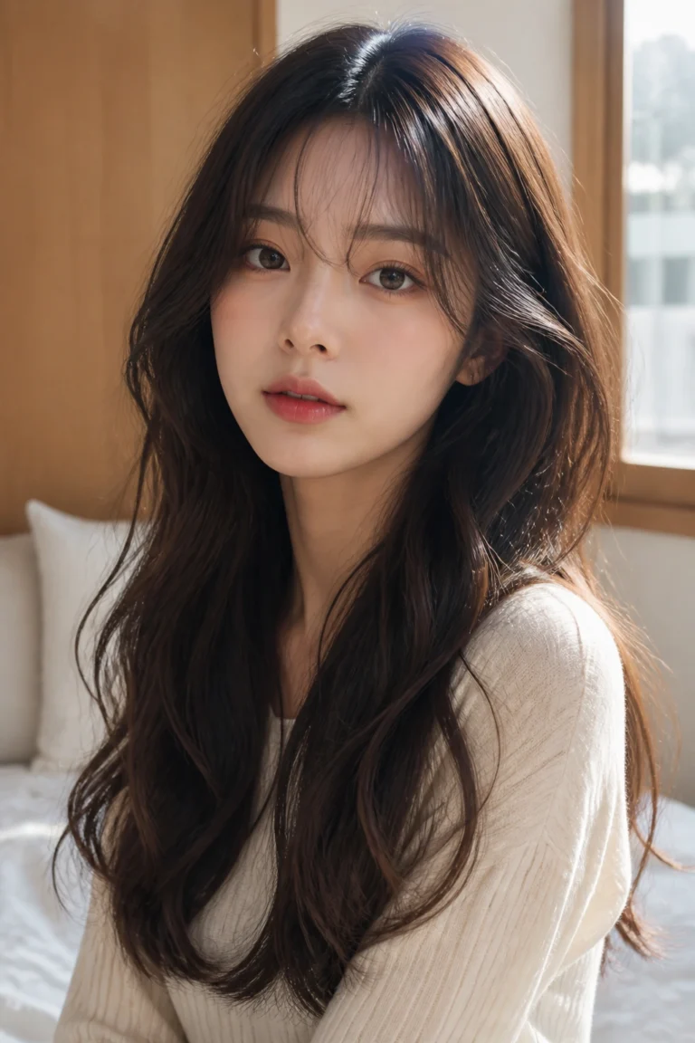 25 Cute Korean Hairstyles for Long Hair