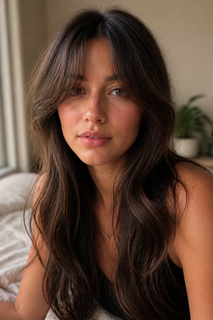 20 Wispy Bang Styles for Long Hair
