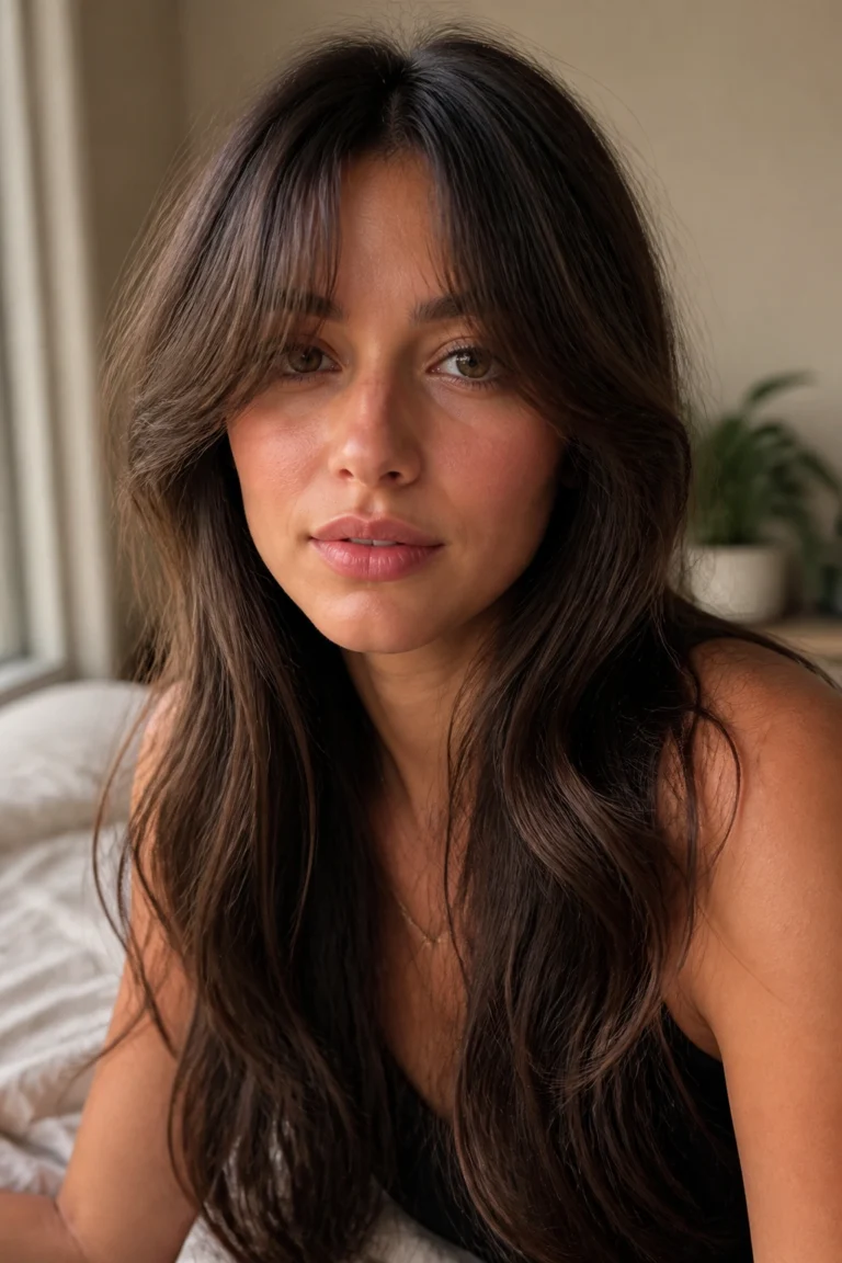 20 Wispy Bang Styles for Long Hair