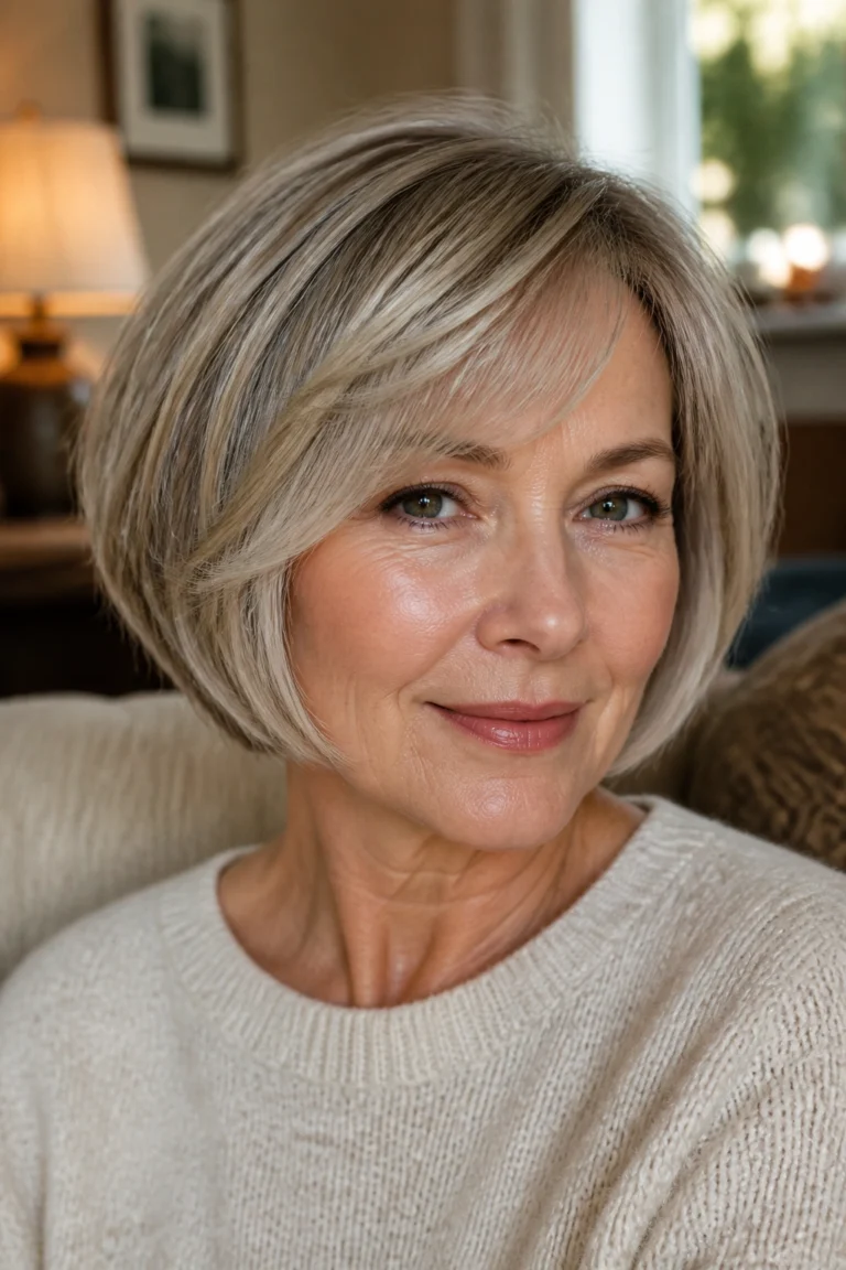 22 Layered Bob Haircuts for Women Over 50