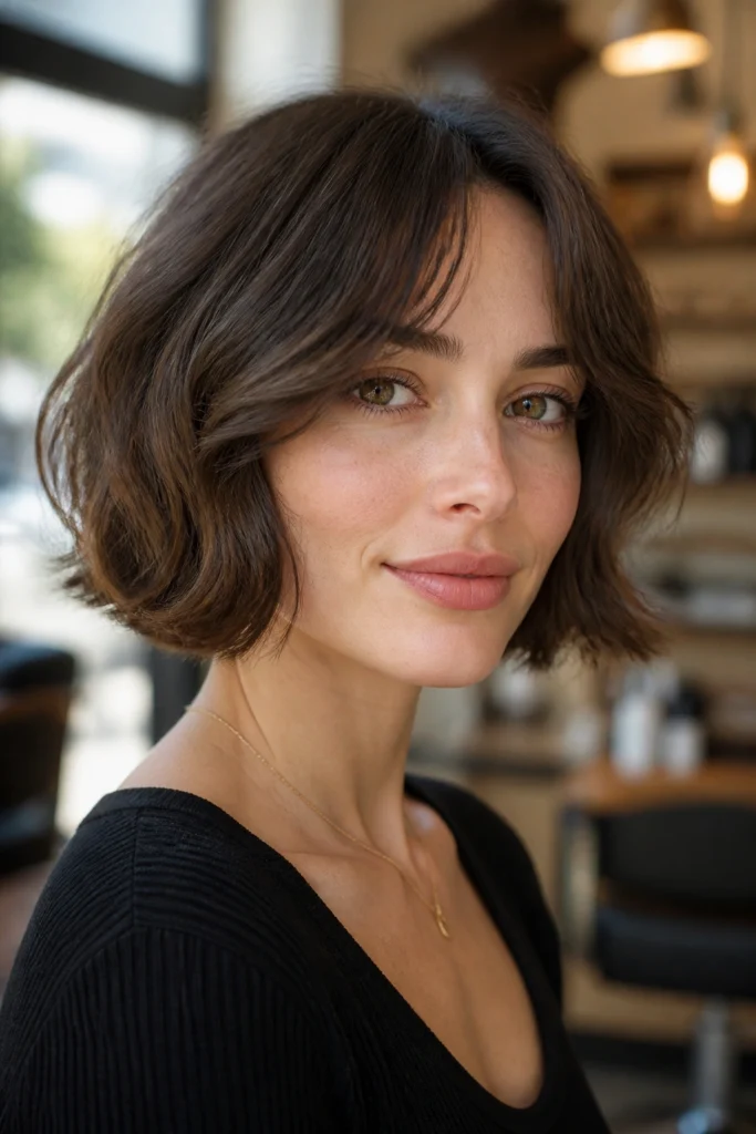 15 Short Haircuts With Wavy Curtain Bangs