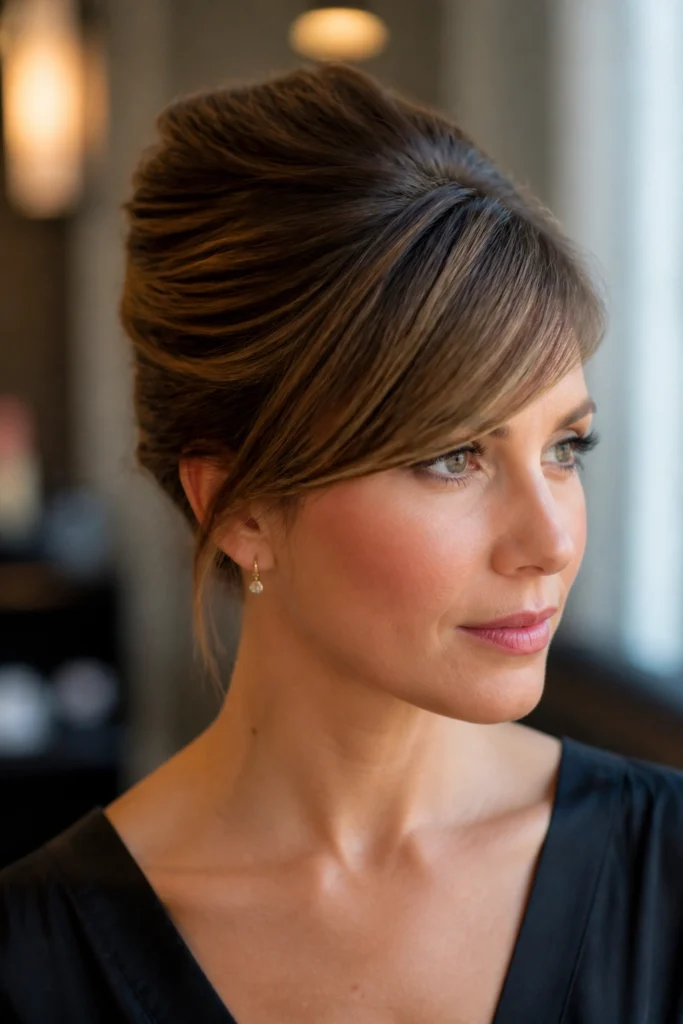 18 Classic Updos With Bangs