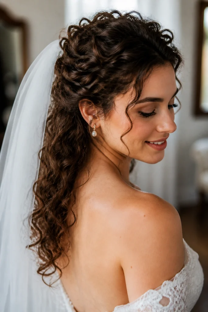 22 Curly Bridal Hairstyles for Wedding Day