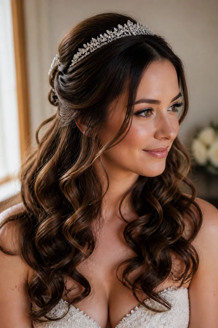 15 Bridal Tiara Hairstyles for Long Hair