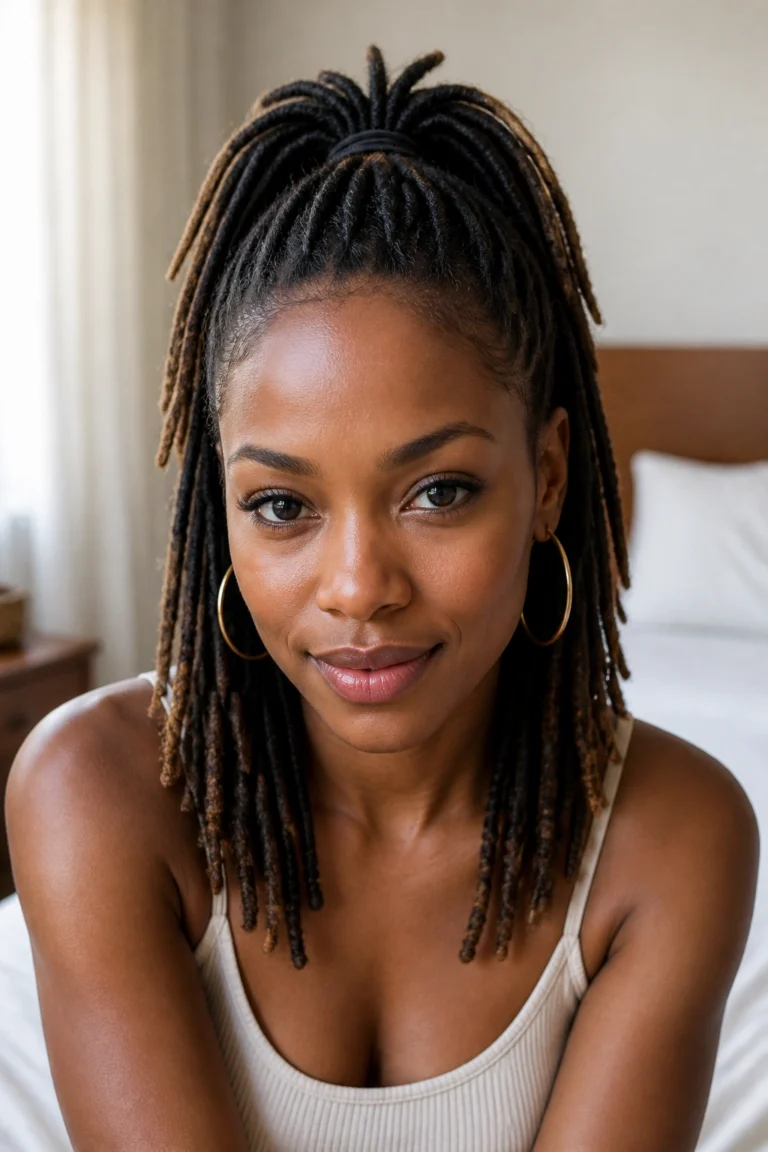 20 Half Up Loc Hairstyles for Daily Wear