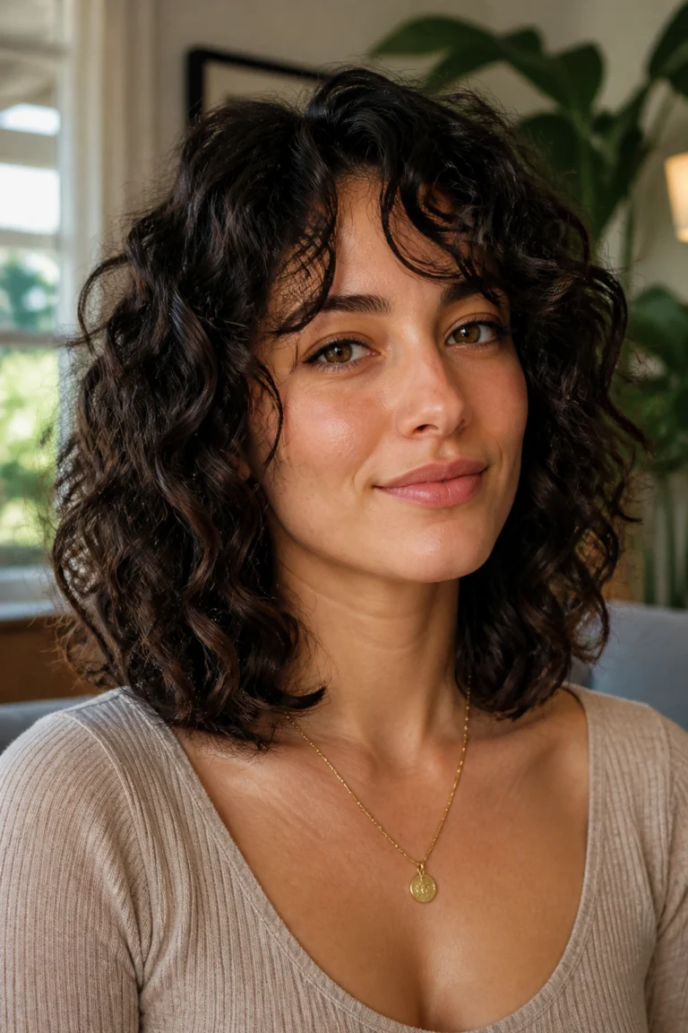 22 Medium Length Curly Hairstyles for Thick Hair
