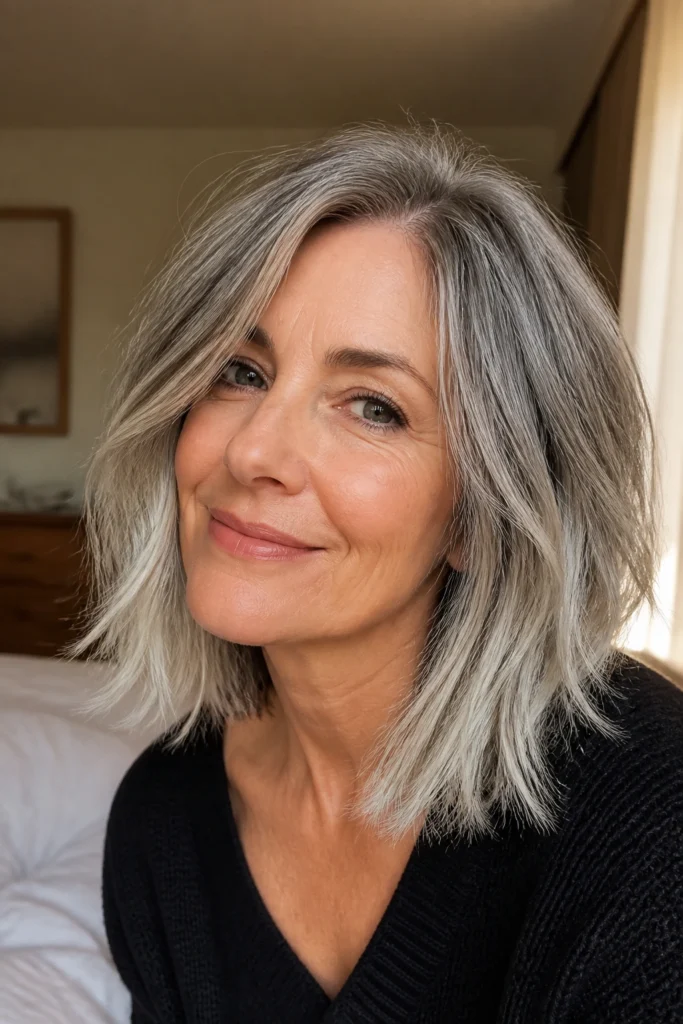 35 Grey Hair Ideas for Medium Hair