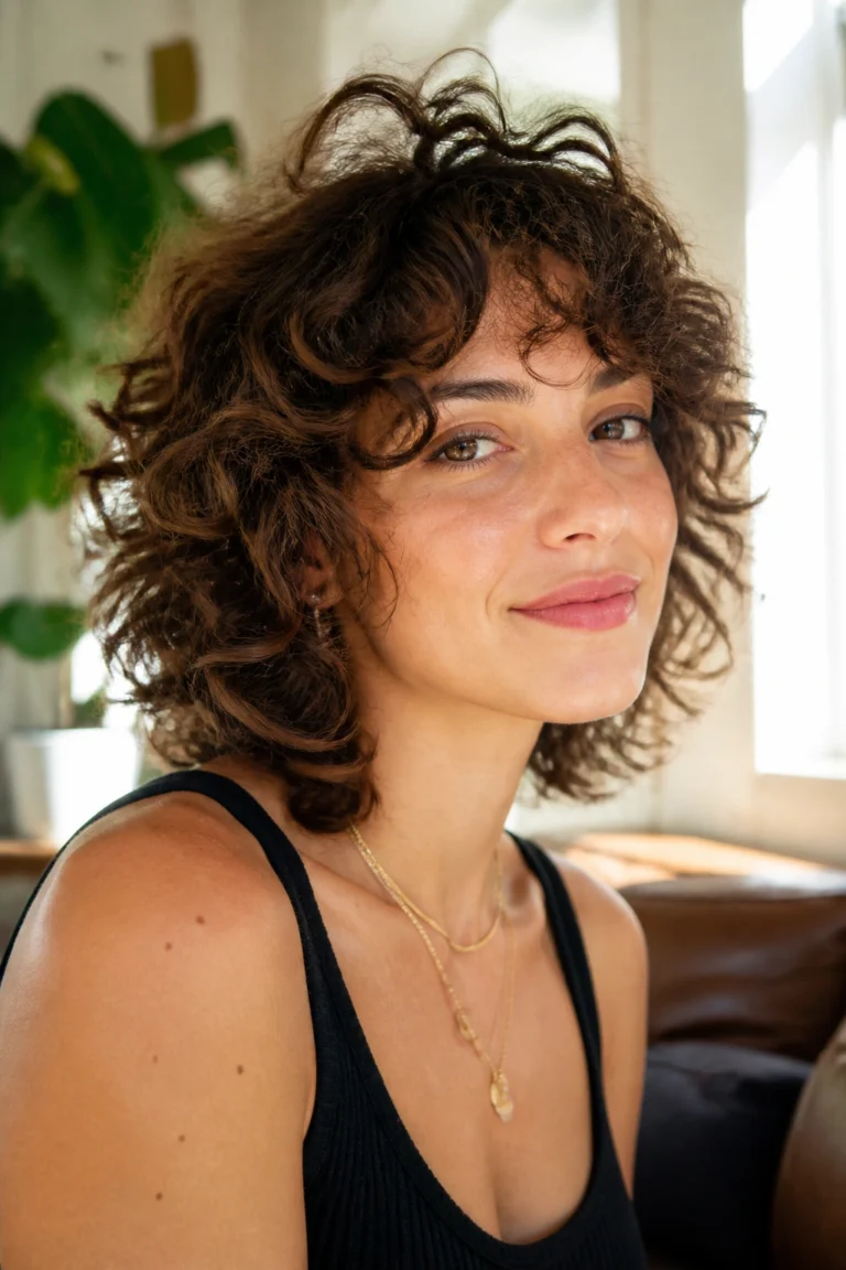 22 Short Curly Hairstyles for Thick Hair