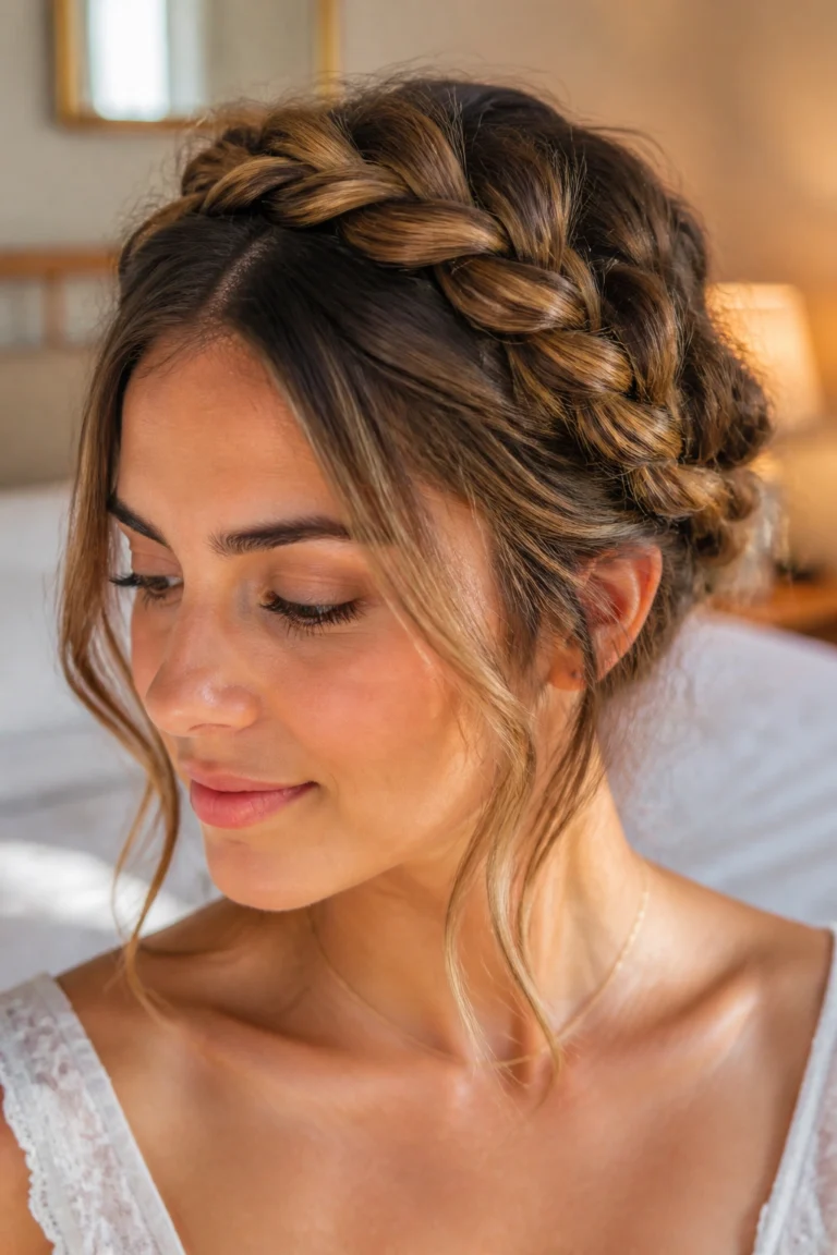 20 Crown Braid Updos for Romantic Looks