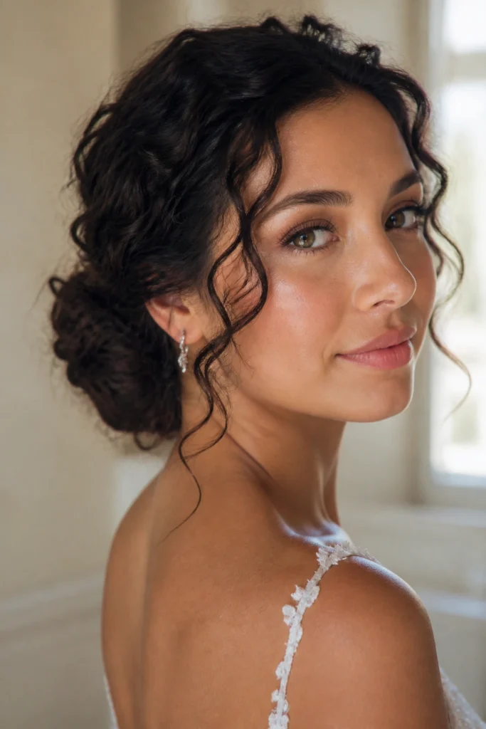 18 Curly Updo Styles for Weddings