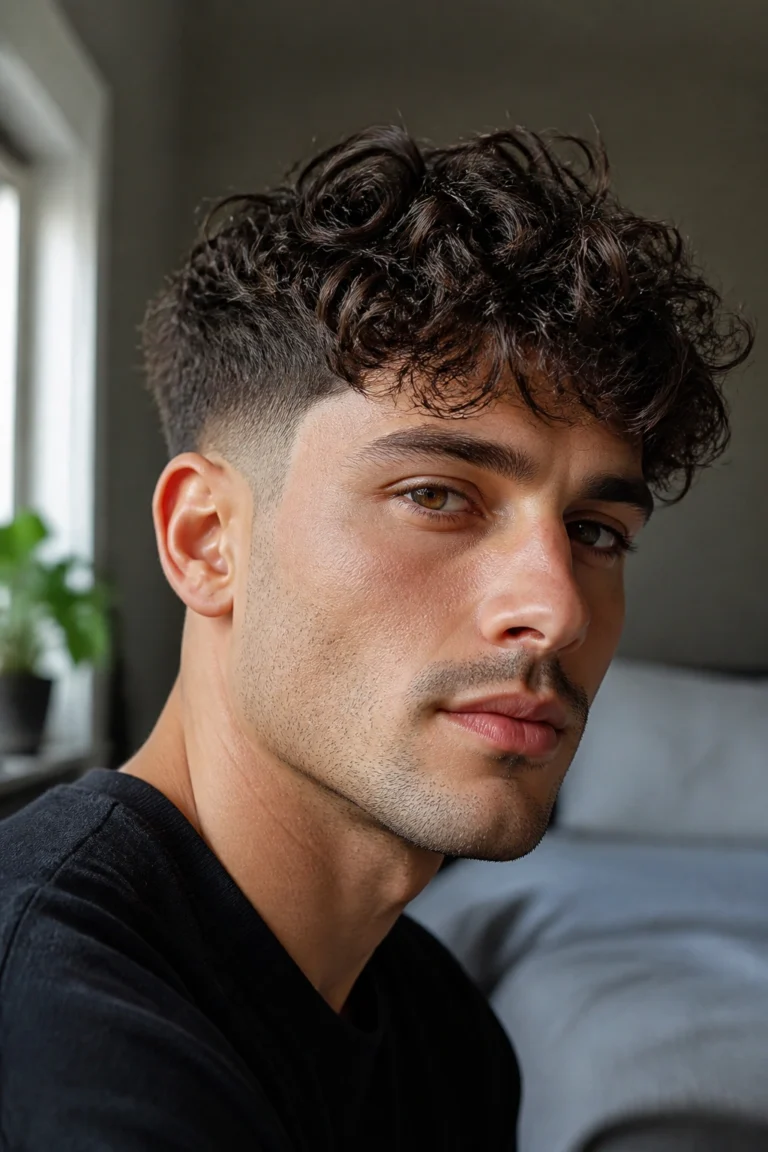 22 Mens Fade Haircuts for Curly Hair