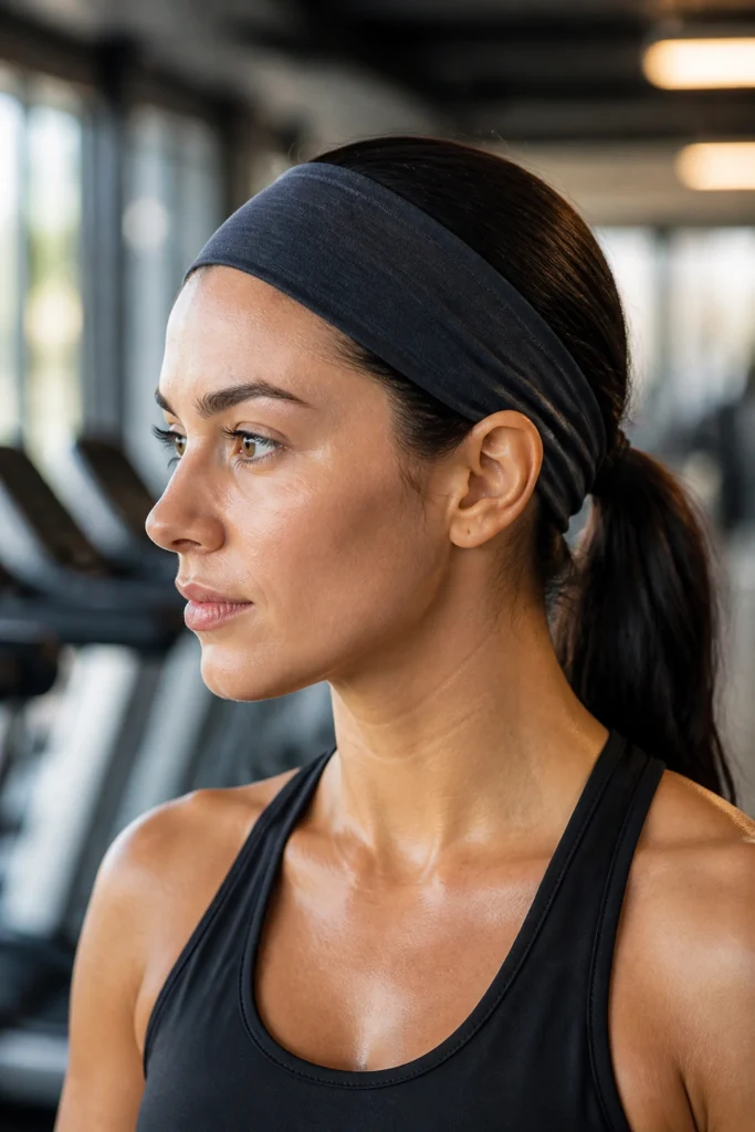 15 Stretchy Headband Hairstyles for Workouts