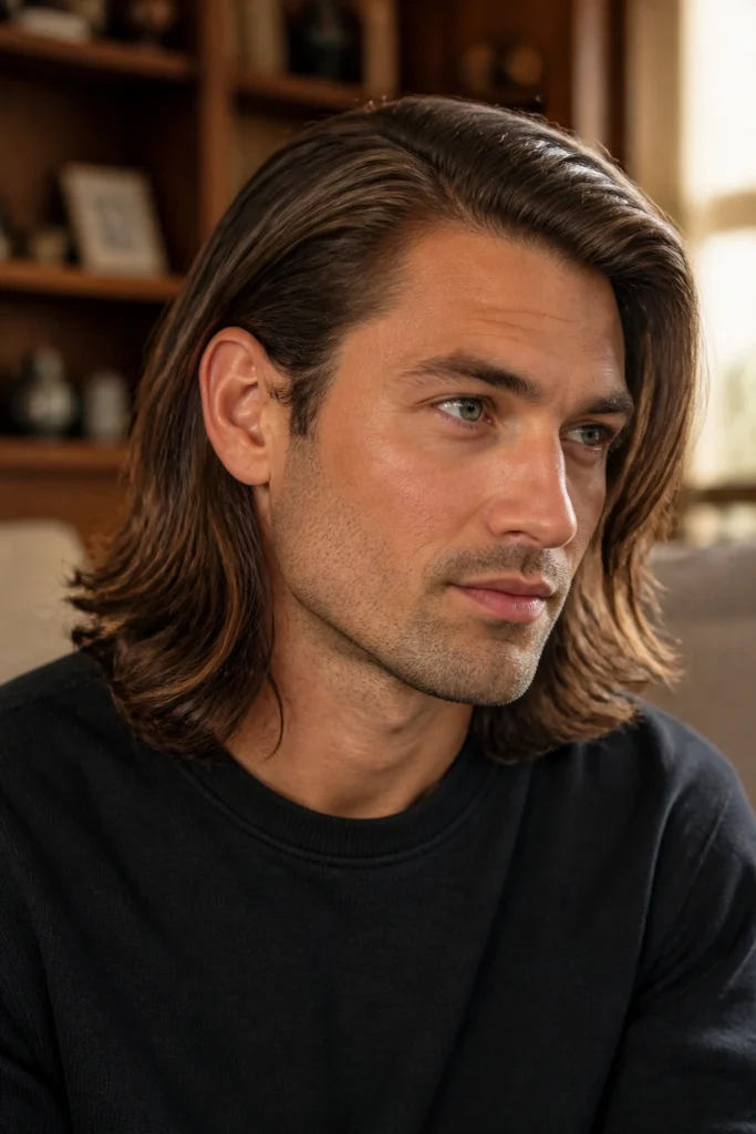 15 Side Parted Long Hairstyles for Men