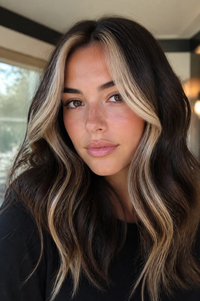 15 Chunky Blonde Highlights on Dark Hair