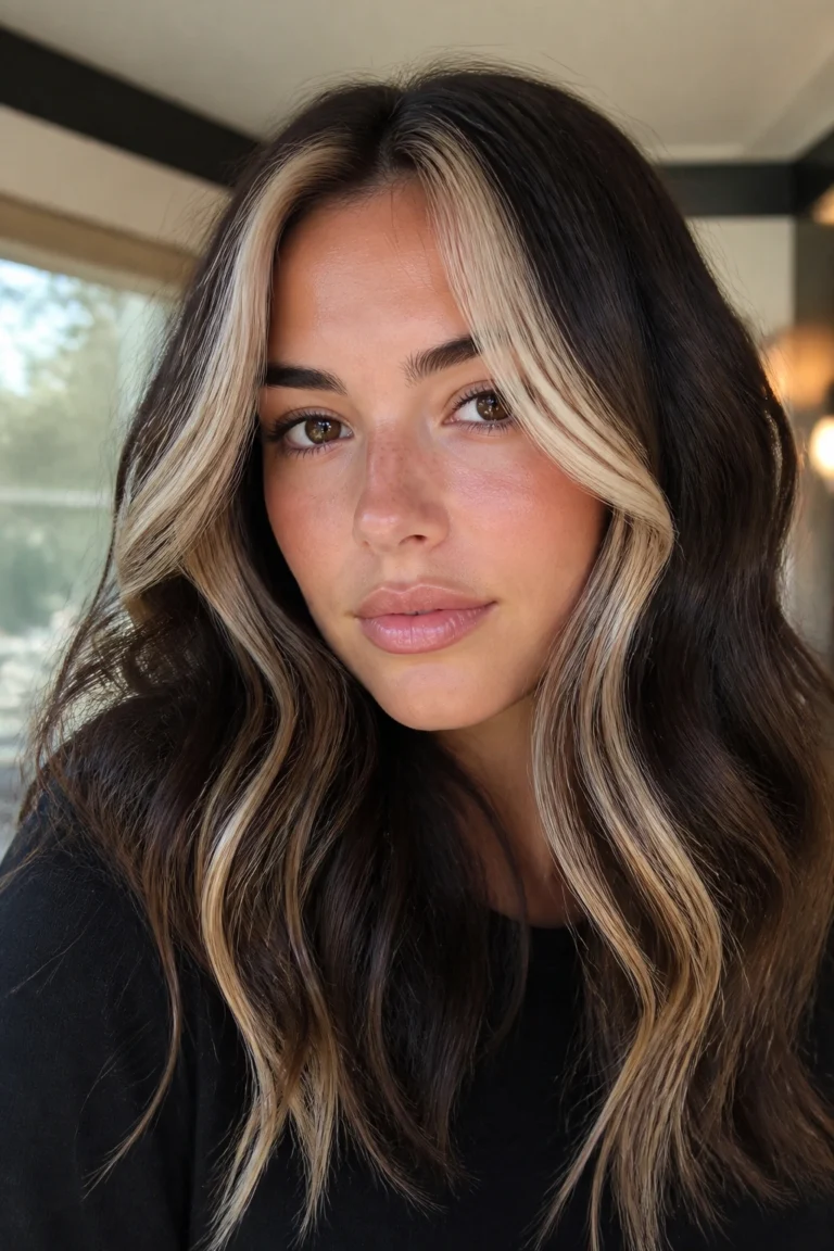 15 Chunky Blonde Highlights on Dark Hair