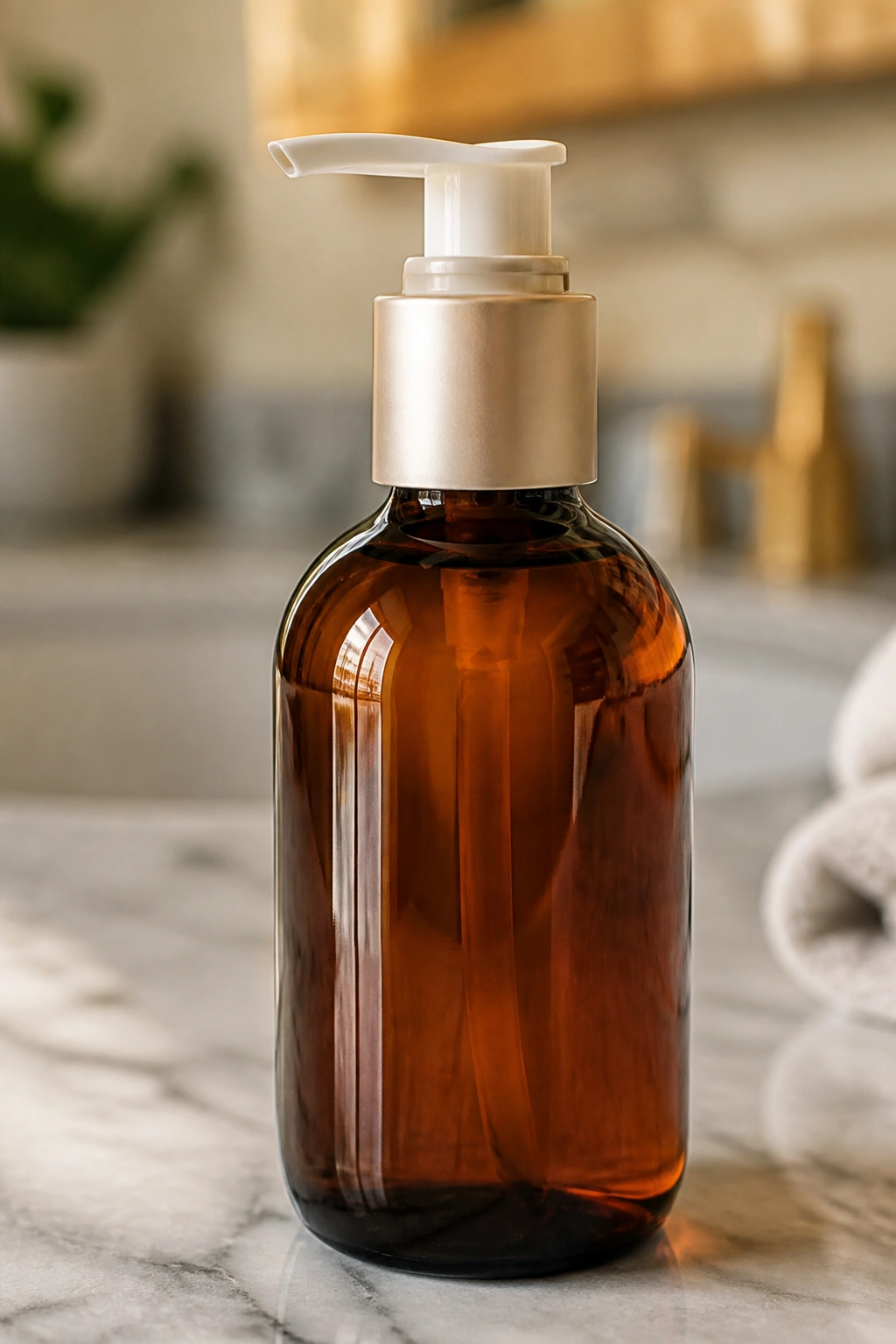 Moroccanoil Curl Defining Cream bottle on counter with no visible text