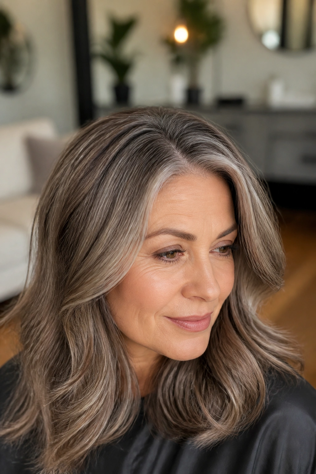 Portrait of a real person with mushroom brown and cool grey blending