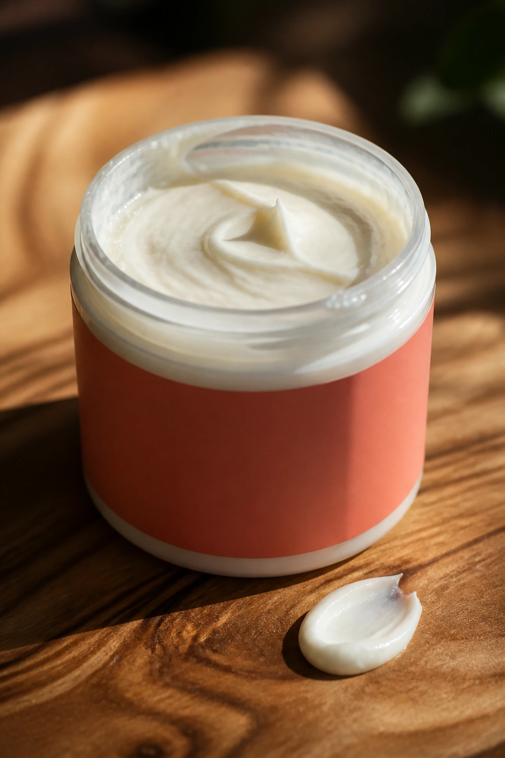 Close-up of SheaMoisture Curl Enhancing Smoothie jar with creamy texture