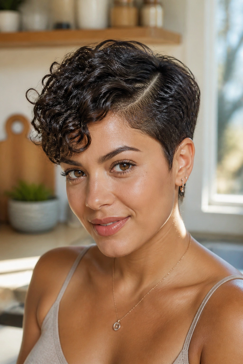 Close-up of a real person with a diagonal side-parted crop.