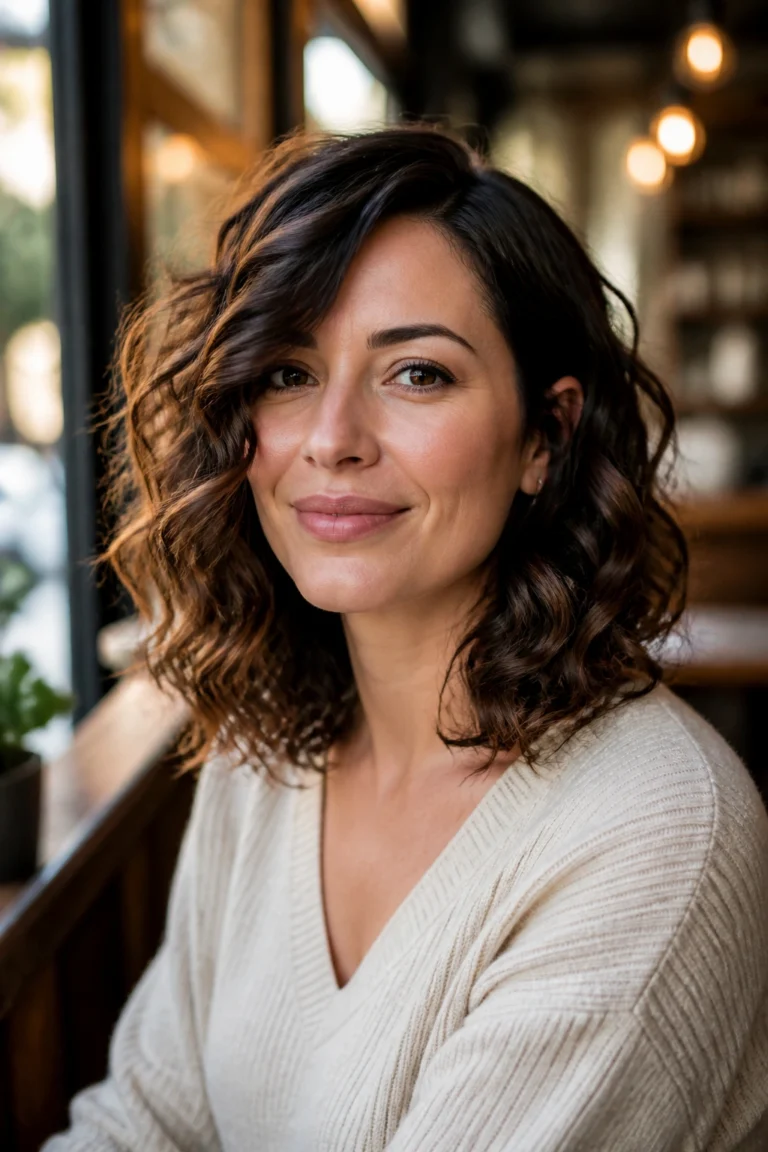 22 Curly Hairstyles for Long Faces
