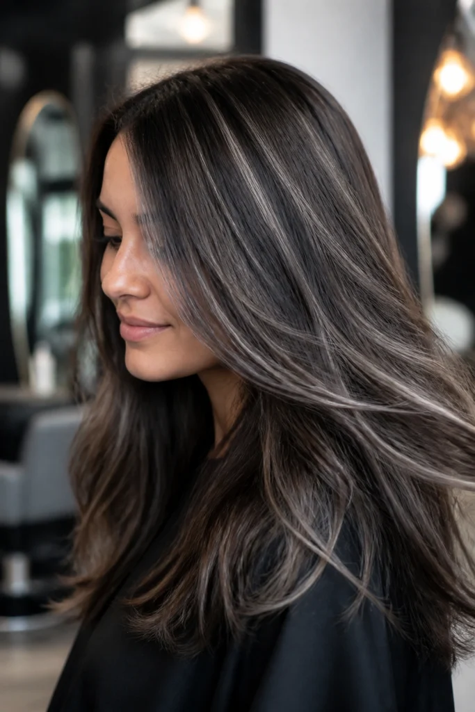 20 Silver Highlight Ideas for Brown Hair