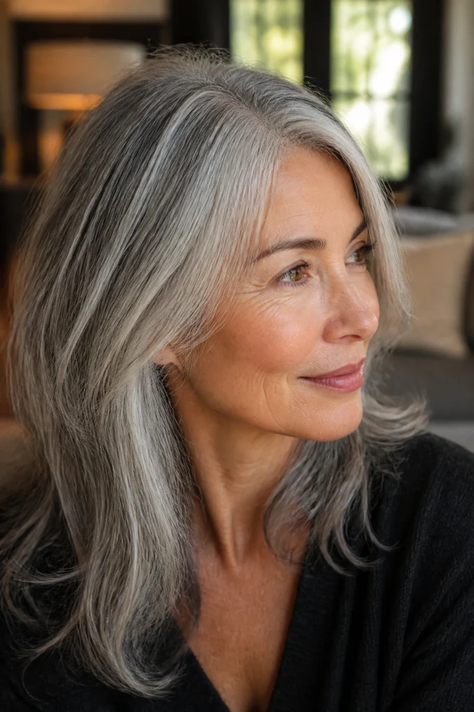 20 Grey Hair Highlight Ideas for Women Over 50