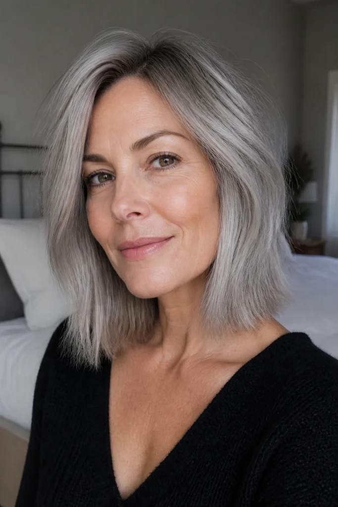 28 Silver Hair Ideas for Medium Hair