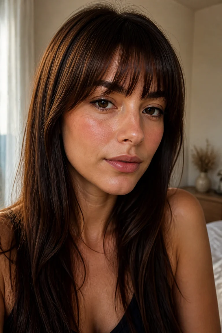 22 Choppy Bangs Styles for Long Hair