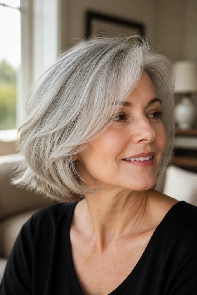 18 Modern Grey Hairstyles for Women Over 50